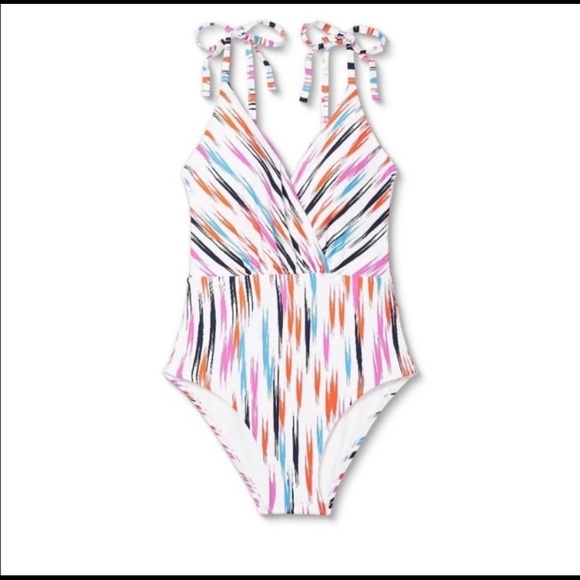 Sea Angel Women’s Multicolor Striped One Piece Swimsuit - Picture 3 of 9